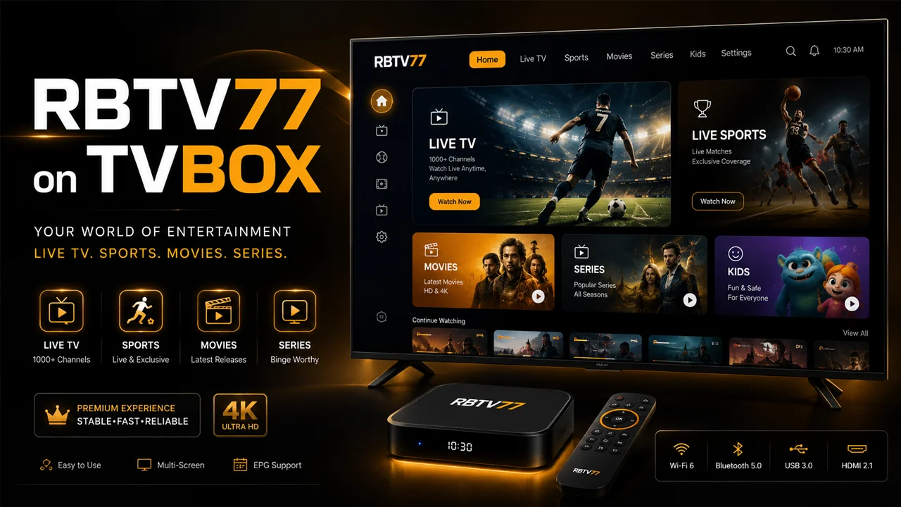 RBTV77 on TVBOX Watch Live TV and Sports